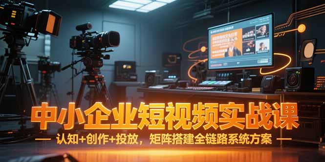 中小企业短视频实战课，认知+创作+投放，矩阵搭建全链路系统方案-心语项目网