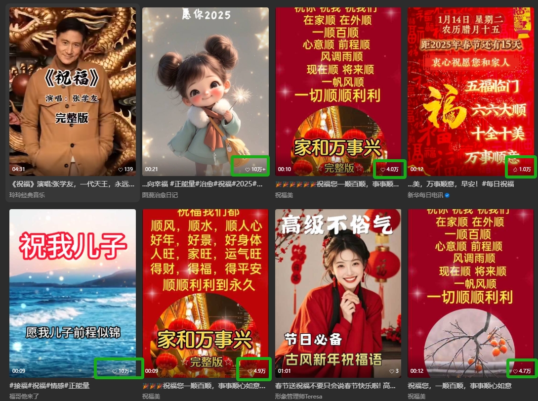 银发经济新年风口,儿女祝福视频爆火,一条作品上万播放,一定要抓住-心语项目网