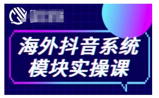 海外抖音Tiktok系统模块实操课，TK短视频带货，TK直播带货，TK小店端实操等-心语项目网
