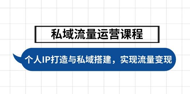 私域流量运营课程，个人IP打造与私域搭建，助力学员实现流量变现-心语项目网