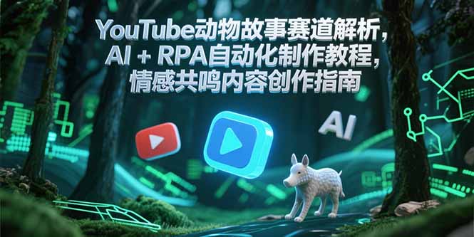YouTube动物故事赛道解析，AI+RPA自动化制作教程，情感共鸣内容创作指南-心语项目网