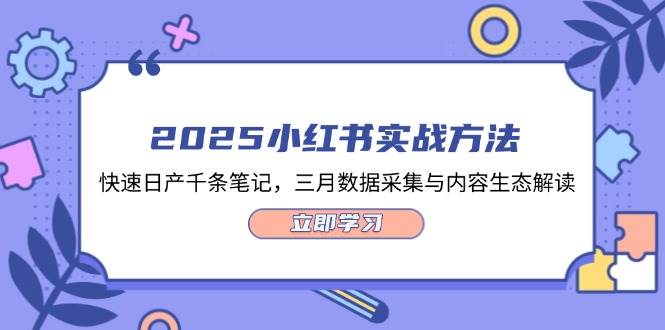 2025小红书实战方法,快速日产千条笔记,三月数据采集与内容生态解读-心语项目网