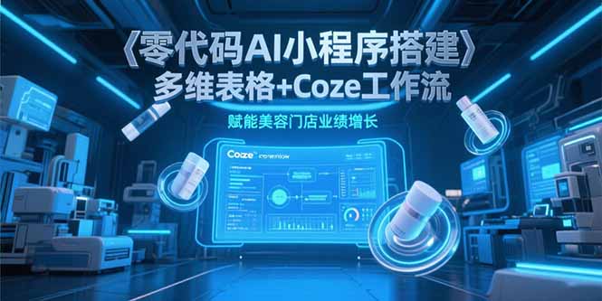 零代码AI小程序搭建，多维表格+Coze工作流，赋能美容门店业绩增长-心语项目网