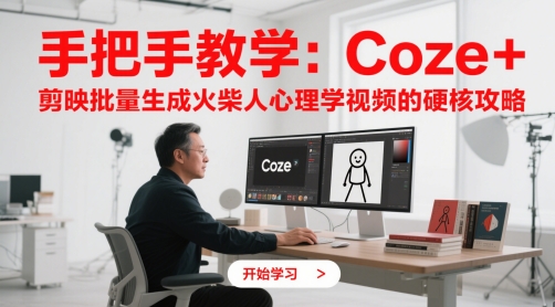 手把手教学：Coze + 剪映批量生成火柴人心理学视频的硬核攻略-心语项目网