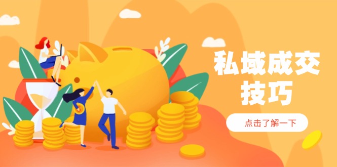 私域成交技巧，帮你从入门到精通，破解四大痛点，快速变现，轻松收钱-心语项目网