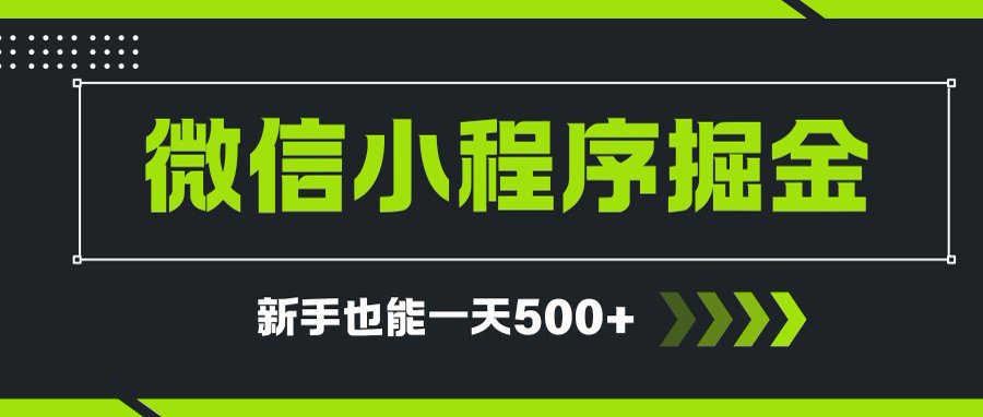 微信小程序自撸广告项目，0投资暴力玩法，新手小白一天轻松500+-心语项目网
