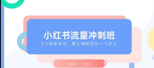 小红书流量冲刺班2025，最懂小红书的女人，快速教你2025年入局小红书-心语项目网