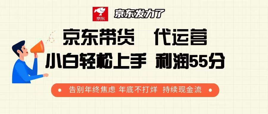 京东带货 代运营 利润55分 告别年终焦虑 年底不打烊 持续现金流-心语项目网