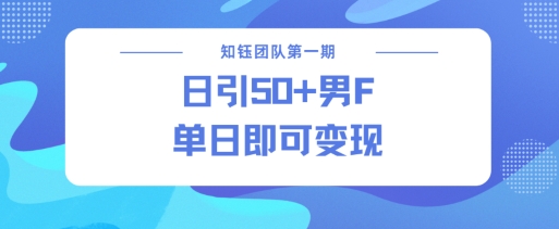 男粉引流新方法不违规，当日即可变现-心语项目网
