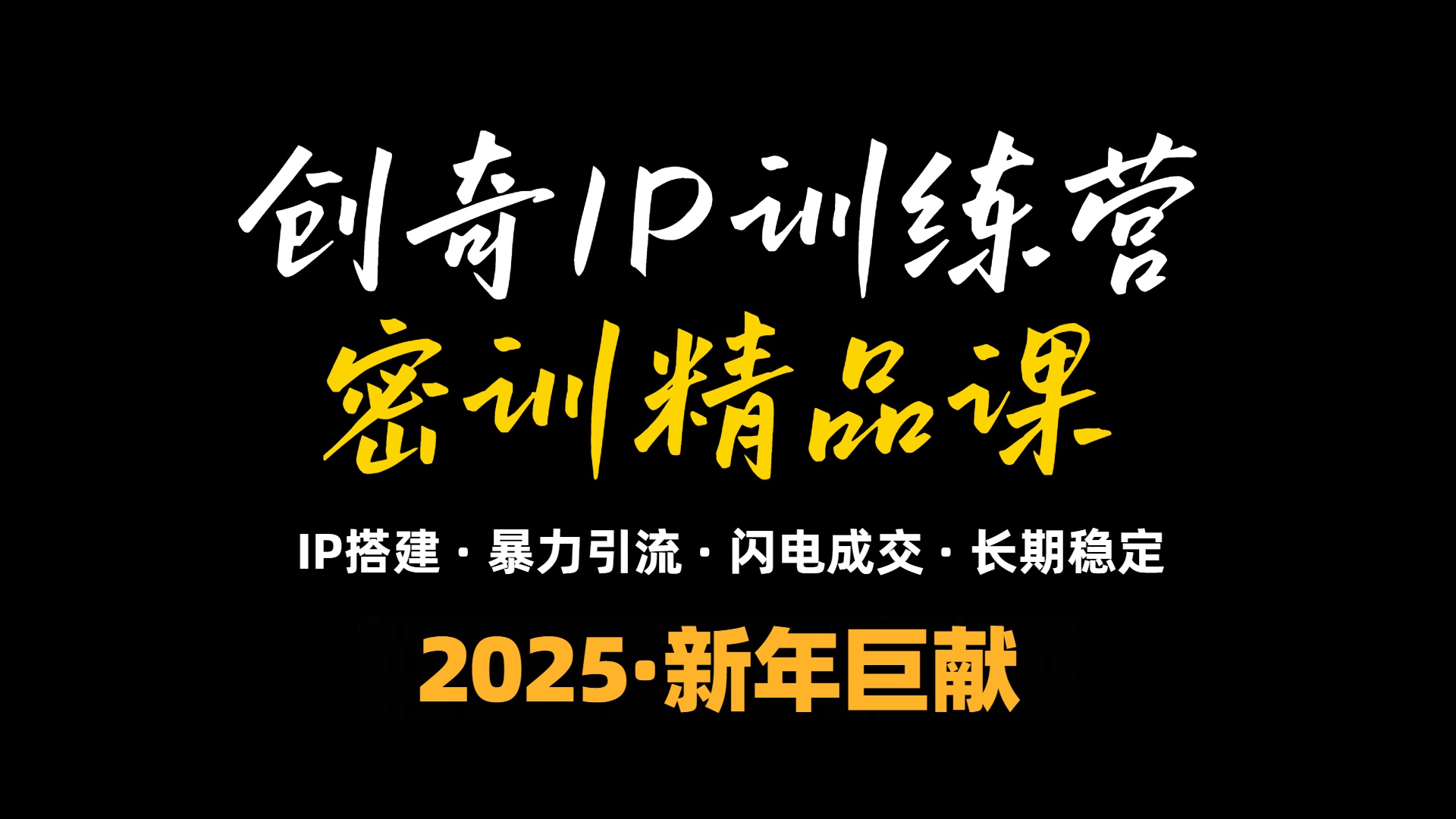 2025年“知识付费IP训练营”小白避坑年赚百万，暴力引流，闪电成交-心语项目网