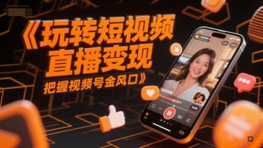 玩转短视频直播变现，把握视频号金风口-心语项目网
