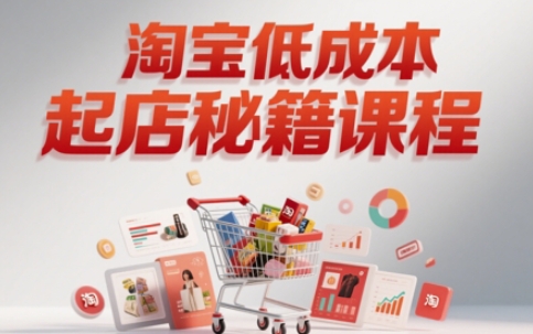 淘宝低成本起店系统课，助你快速起店，实现弯道超车-心语项目网