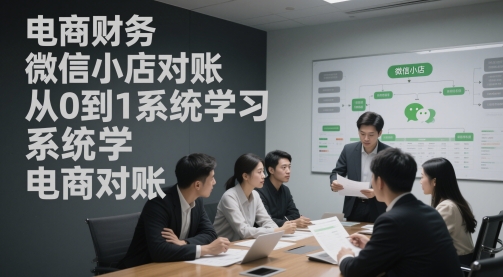 电商财务微信小店对账，从0到1系统学习电商对账-心语项目网