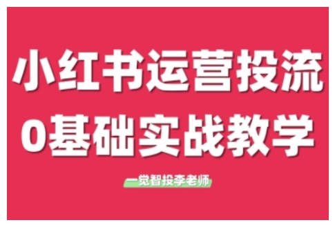 小红书运营投流，小红书广告投放从0到1的实战课，学完即可开始投放(更新)-心语项目网
