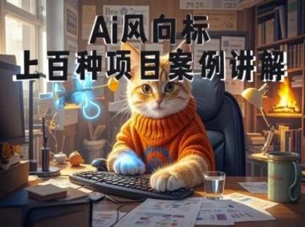 Ai风向标-附100种项目案例玩法-0基础小白到大神ai视频商业应用教学-心语项目网