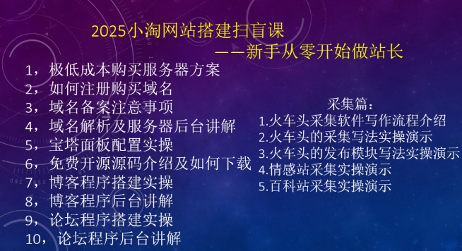 2025小淘网站搭建扫盲课，新手从零开始做站长-心语项目网
