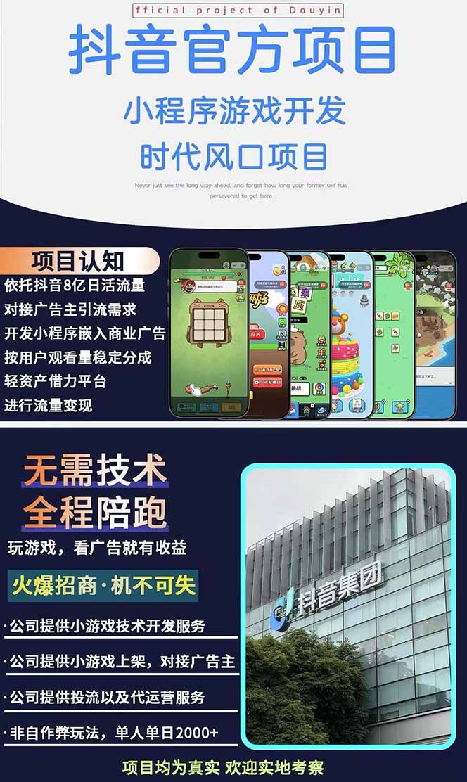 图片[1]-2025最热抖音官方项目 Ai时代风口项目小程序游戏开发 实测单个游戏日收…-心语项目网