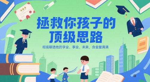 付费文章：拯救你孩子的顶级思路，彻底聊透他的学业、事业、未来，含金量满满-心语项目网
