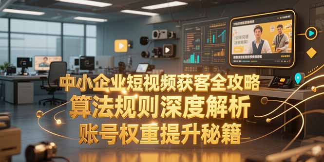中小企业短视频获客全攻略，算法规则深度解析，账号权重提升秘籍-心语项目网