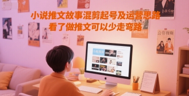 小说推文故事混剪起号及运营思路，看了做推文可以少走弯路-心语项目网
