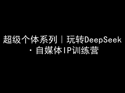 超级个体系列，玩转DeepSeek·自媒体IP训练营，deepseek教程-心语项目网