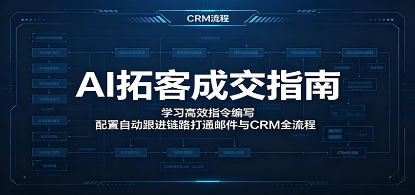 AI拓客成交指南：学习高效指令编写，配置自动跟进链路打通邮件与CRM全流程-心语项目网