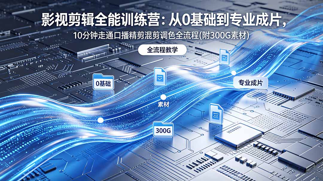 2026影视剪辑全能实战课|0基础到专业成片,全流程教学,高清带300G素材-心语项目网