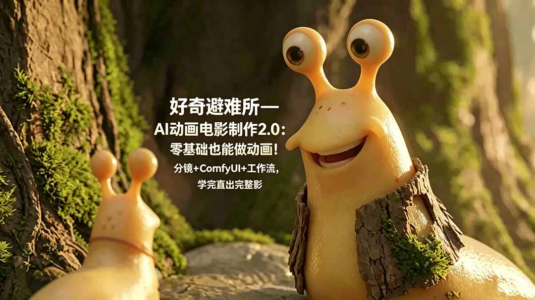 好奇避难所—AI动画电影制作2.0：零基础也能做动画！分镜+ComfyUI+工作流，学完直出完整影片-心语项目网