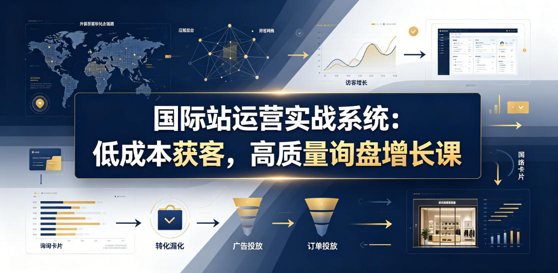国际站运营实战系统：低成本获客，高质量询盘增长课(更新26年)-心语项目网