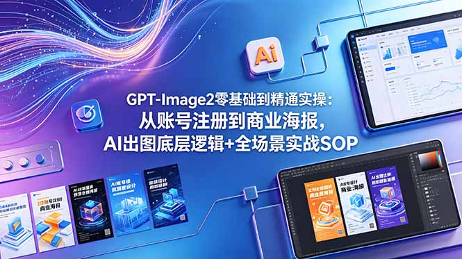 GPT-Image2零基础到精通实操：从账号注册到商业海报，AI出图底层逻辑+全场景实战SOP-心语项目网