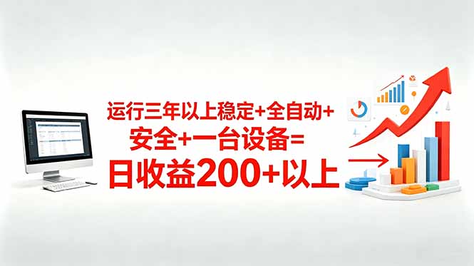 三年以上稳定+全自动+安全+一台设备=日收益200+-心语项目网