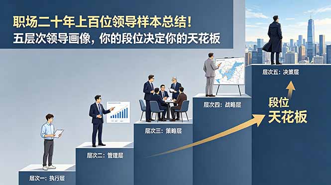 付费文章：职场二十年上百位领导样本总结！五层次领导画像，你的段位决定你的天花板-心语项目网
