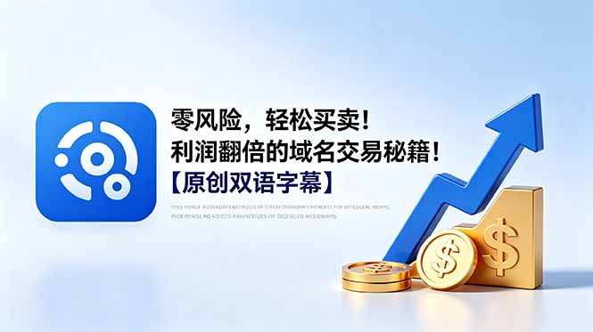 零风险，轻松买卖！利润翻倍的域名交易秘籍！【原创双语字幕】-心语项目网