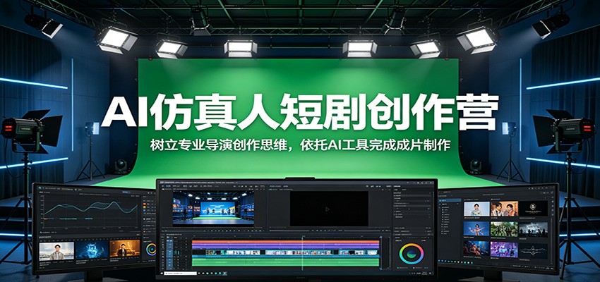 AI仿真人短剧创作营：树立专业导演创作思维，依托AI工具完成成片制作-心语项目网