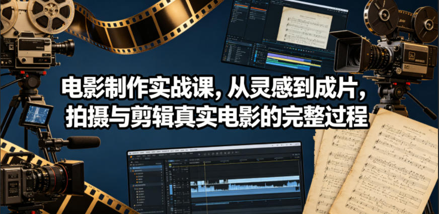 电影制作实战课，从灵感到成片，拍摄与剪辑真实电影的完整过程【原创双语字幕】-心语项目网