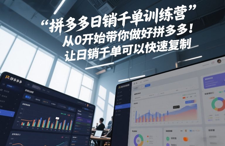 拼多多日销千单训练营,从0开始带你做好拼多多,让日销千单可以快速复制(更新26年6月)-心语项目网