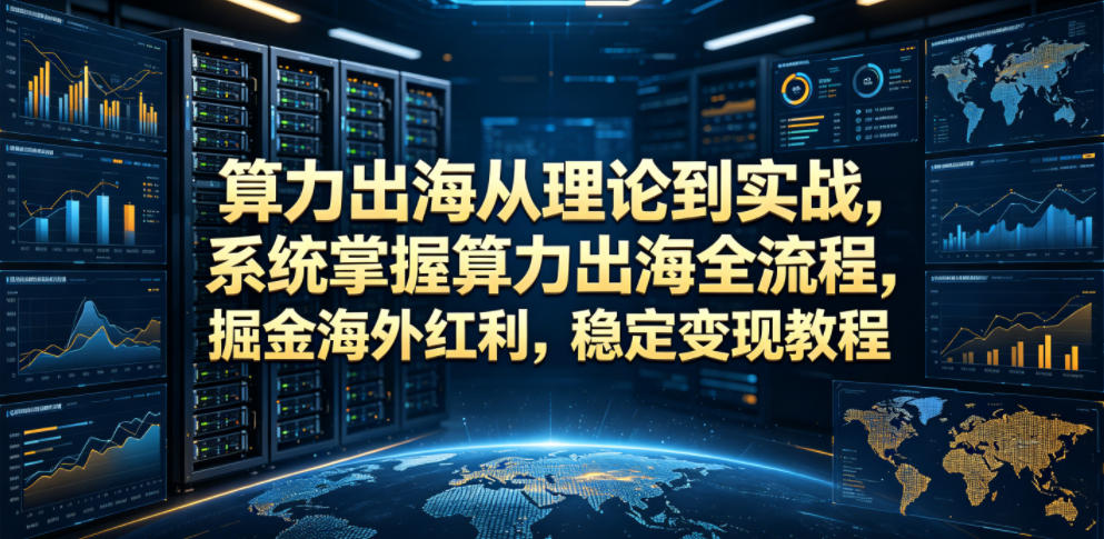 算力出海从理论到实战,系统掌握算力出海全流程,掘金海外红利,稳定变现教程-心语项目网