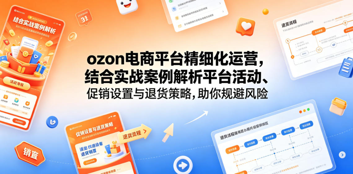 ozon电商平台精细化运营，结合实战案例解析平台活动、促销设置与退货策略，助你规避风险、提升销量-心语项目网