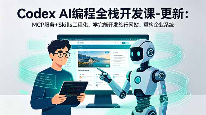 Codex AI编程全栈开发课-更新:MCP服务+Skills工程化,学完能开发旅行网站、重构企业系统-心语项目网