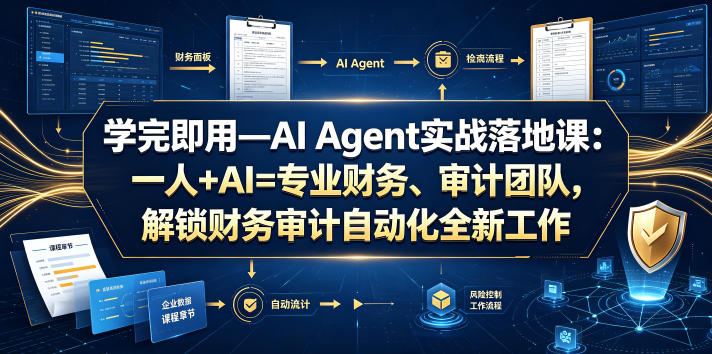 学完即用—AI Agent实战落地课：一人+AI=专业财务、审计团队，解锁财务审计自动化全新工作模式-心语项目网
