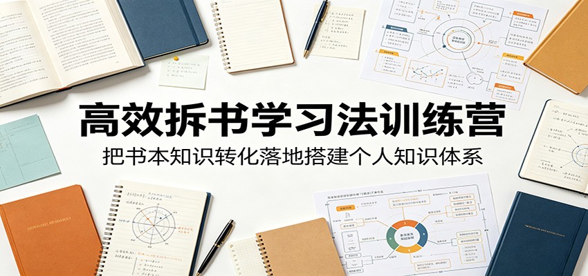 高效拆书学习法训练营，把书本知识转化落地搭建个人知识体系-心语项目网