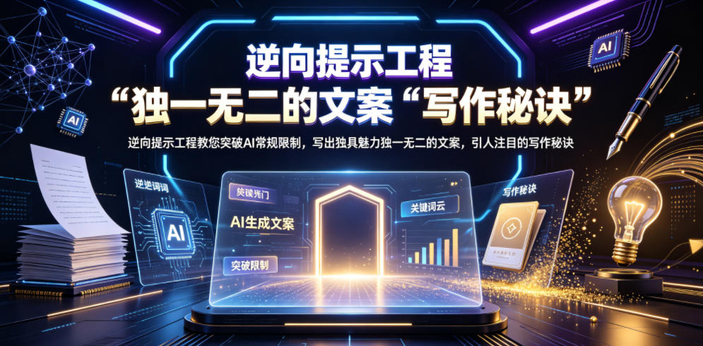 逆向提示工程教您突破AI常规限制，写出独具魅力独一无二的文案，引人注目的写作秘诀【原创双语字幕】-心语项目网