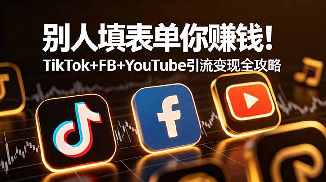 别人填表单你赚钱!TikTok+FB+YouTube 引流变现全攻略【原创双语字幕】-心语项目网
