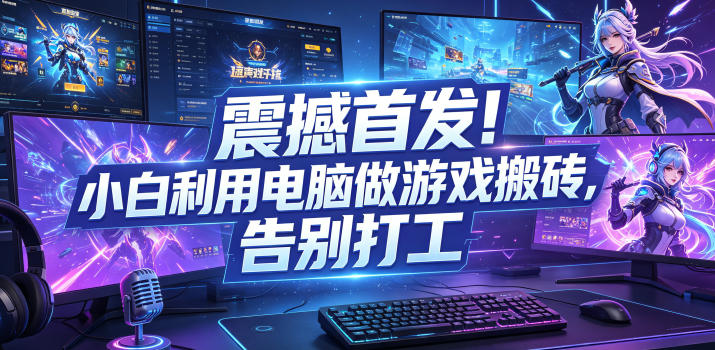 震撼首发！小白利用电脑做游戏搬砖，告别打工【揭秘】-心语项目网