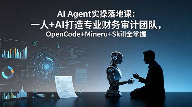 AI Agent实操落地课：一人+AI打造专业财务审计团队，OpenCode+Mineru+Skill全掌握-心语项目网