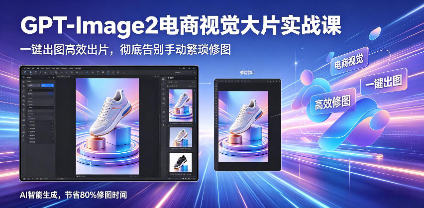 GPT-Image2电商视觉大片实战课，一键出图高效出片，彻底告别手动繁琐修图(更新)-心语项目网