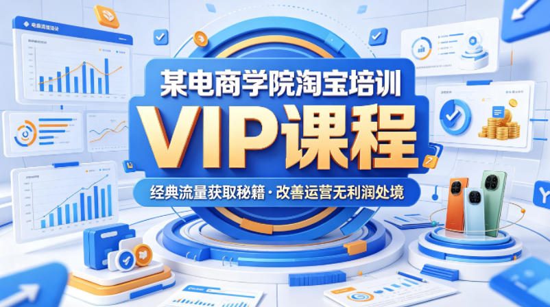 某电商学院淘宝培训VIP课程，各种经典有用的流量获取秘籍，改善运营产品没利润的处境(2026年6月)-心语项目网