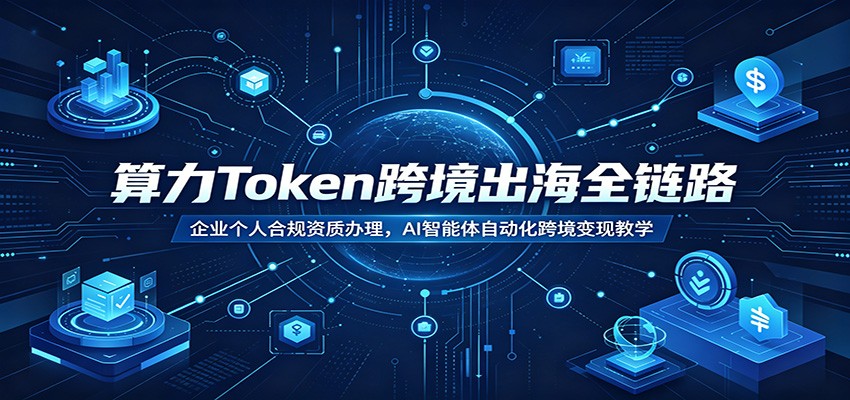 算力Token跨境出海全链路:企业个人合规资质办理,AI智能体自动化跨境变现教学-心语项目网