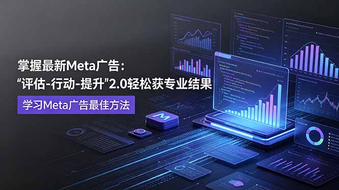 掌握最新的Meta广告,通过“评估-行动-提升”2.0版本轻松获得专业级结果。学习目前学习Meta广告的最佳方法-心语项目网