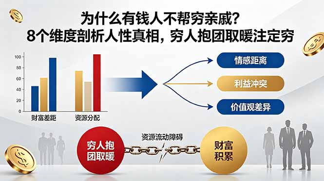 付费文章:为什么有钱人不帮穷亲戚?8个维度剖析人性真相,穷人抱团取暖注定穷-心语项目网